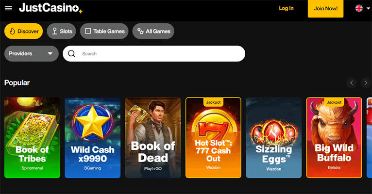 Just Casino live casino section